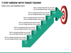 7 Step Arrow With Target Board PPT Slide 2