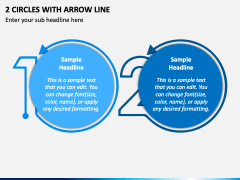 2 Circles with Arrow Line PPT Slide 2