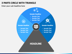 3 Parts Circle with Triangle PPT Slide 2