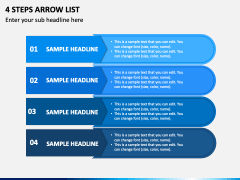4 Steps Arrow List PPT Slide 2