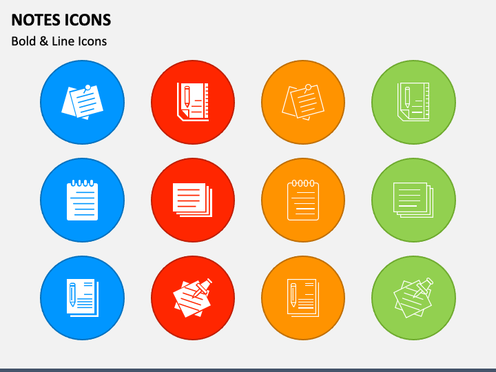 Notes Icons PPT Slide 1