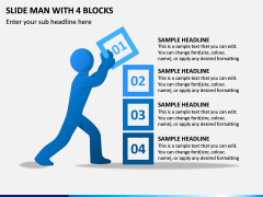 Slide Man With 4 Blocks PPT Slide 1