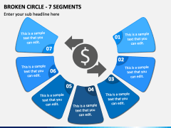Broken Circle - 7 Segments PPT Slide 2