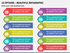 12 Options - Beautiful Infographic PPT Slide 1