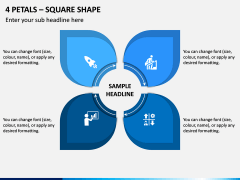 4 Petals - Square Shape PPT Slide 1