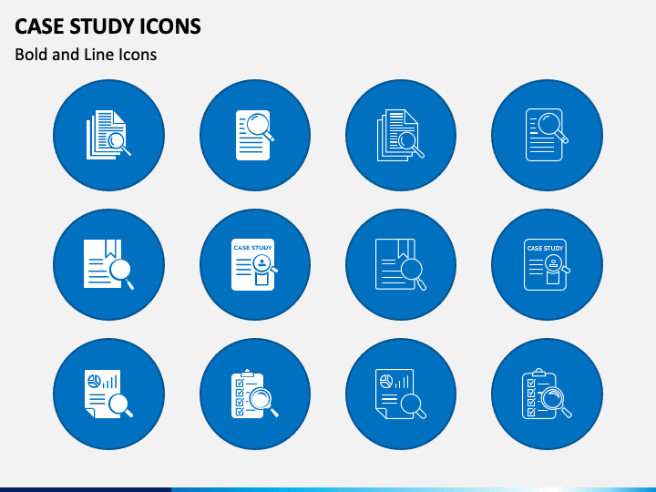 Case Study Icons PPT Slide 1