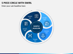 5 Piece Circle with Swirl PPT Slide 1