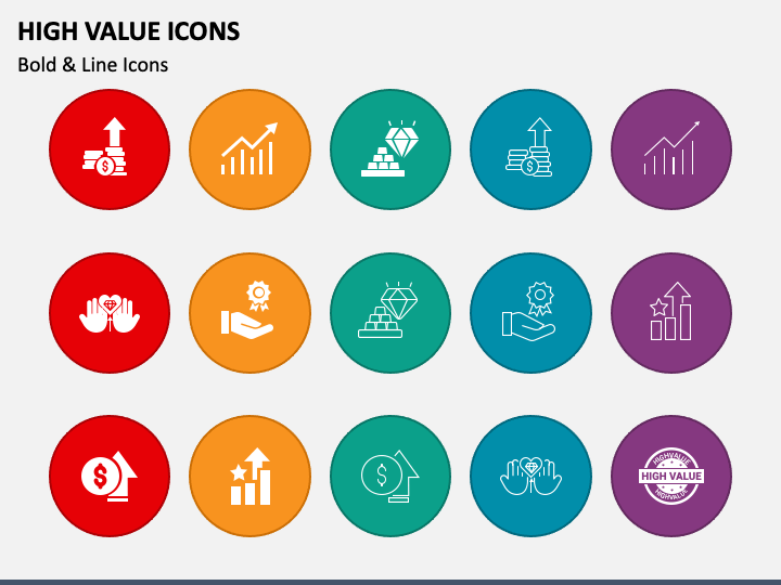 High Value Icons PPT Slide 1