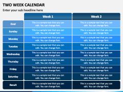Two Week Calendar for PowerPoint and Google Slides - PPT Slides