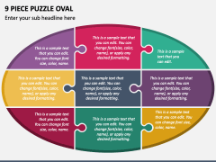 9 Piece Puzzle Oval PPT Slide 2