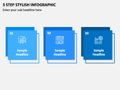 3 Step Stylish Infographic PPT Slide 1