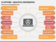 14 Options - Beautiful Infographic PPT Slide 1