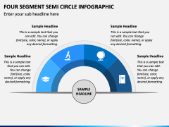Four Segment Semi Circle Infographic PPT Slide 2