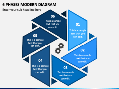 6 Phases Modern Diagram PPT Slide 2