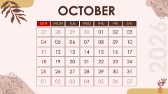 2026 Calendar - Aesthetic Style PPT Slide 11