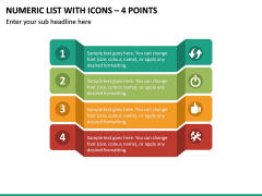 Numeric List With Icons - 4 Points PPT Slide 2
