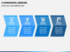 4 Horizontal Arrows PPT Slide 1