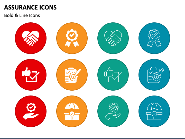 Assurance Icons PowerPoint Slide 1