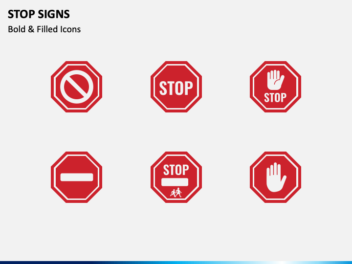 Stop Signs Powerpoint Template And Google Slides Theme