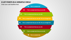 8 List Points in a Versatile Circle PPT Slide 1