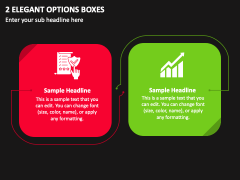 2 Elegant Options Boxes PPT Slide 2