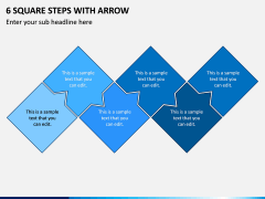 6 Square Steps With Arrow PPT Slide 1