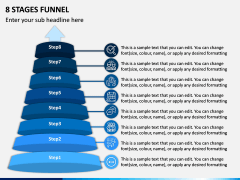 8 Stages Funnel PPT Slide 1