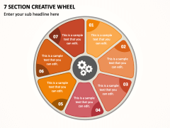 7 Section Creative Wheel PPT Slide 1