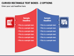 Curved Rectangle Text Boxes - 2 Options PPT Slide 1