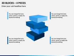 3d Blocks – 4 Pieces PPT Slide 1