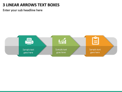 3 Linear Arrows Text Boxes PPT Slide 2