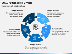 Cycle Puzzle With 5 Parts PPT Slide 1