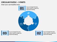 Circular Puzzle – 3 Parts PPT Slide 1