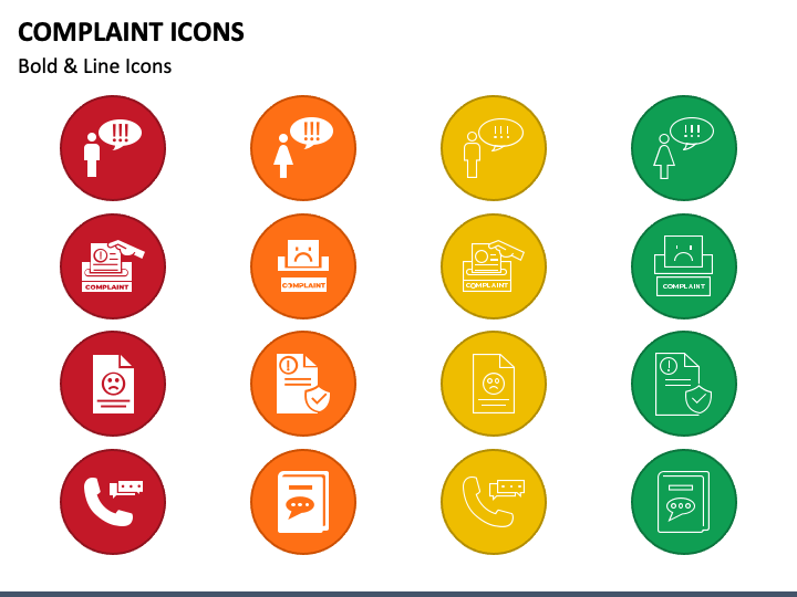Complaint Icons PPT Slide 1