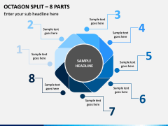 Octagon Split – 8 Parts PPT Slide 1