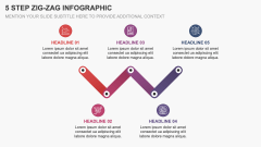 5 Step Zig-Zag Infographic PPT Slide 1
