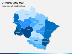 Uttarakhand Map PPT Slide 1