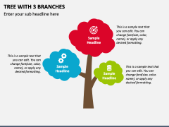 Tree With 3 Branches for PowerPoint and Google Slides - PPT Slides