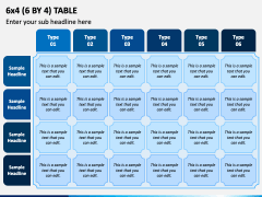 6 by 4 Table PowerPoint Template - PPT Slides