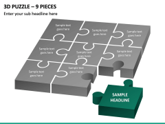 3d Puzzle - 9 Pieces PPT Slide 2
