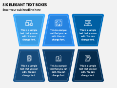 Six Elegant Text Boxes PPT Slide 1