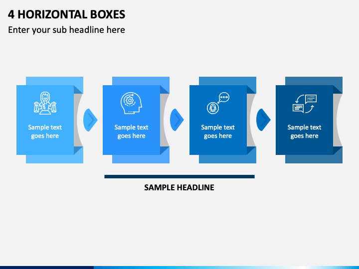4 Horizontal Boxes PPT Slide 1