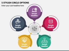 5 Stylish Circle Options PPT Slide 1