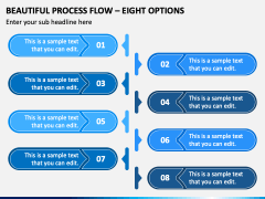 Beautiful Process Flow - Eight Options PPT Slide 2
