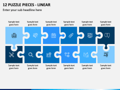 12 Puzzle Pieces - Linear PPT Slide 1