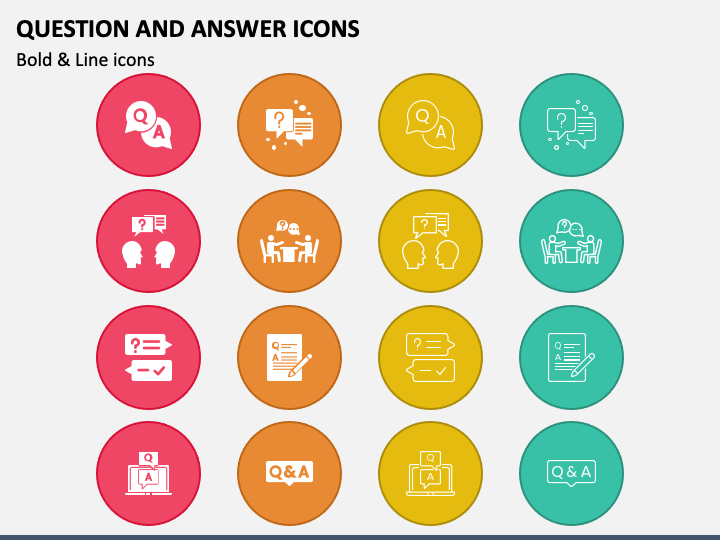 Question And Answer Icons PPT Slide 1