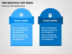 Two Beautiful Text Boxes PPT Slide 1