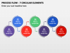 Process Flow - 7 Circular Elements PPT Slide 1