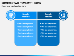 Compare Two Items with Icons PPT Slide 2