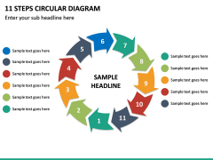 11 Steps Circular Diagram PPT Slide 2
